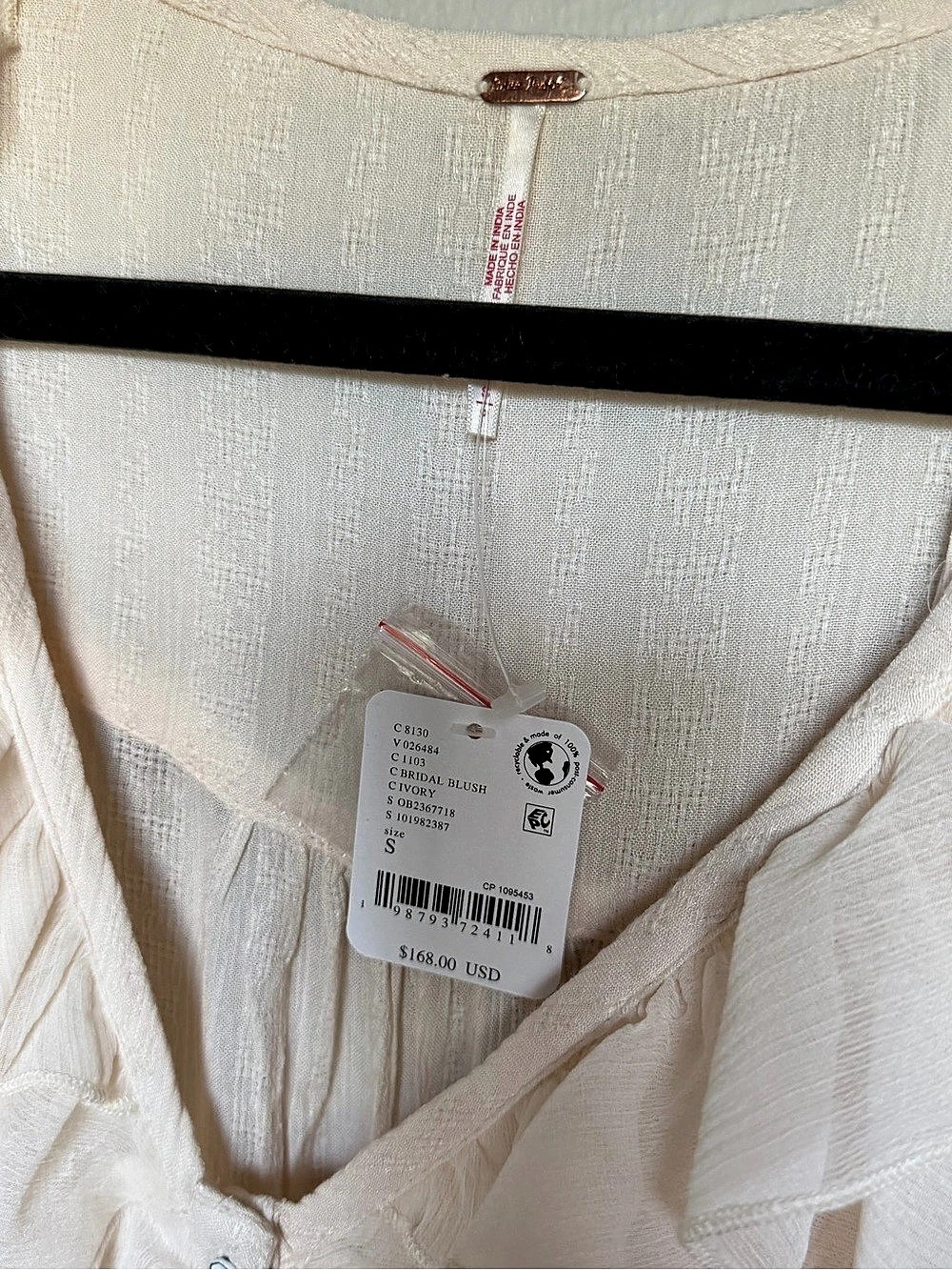 Free People Forever Free Maxi Dress Cream Small NWT - Picture 3 of 6